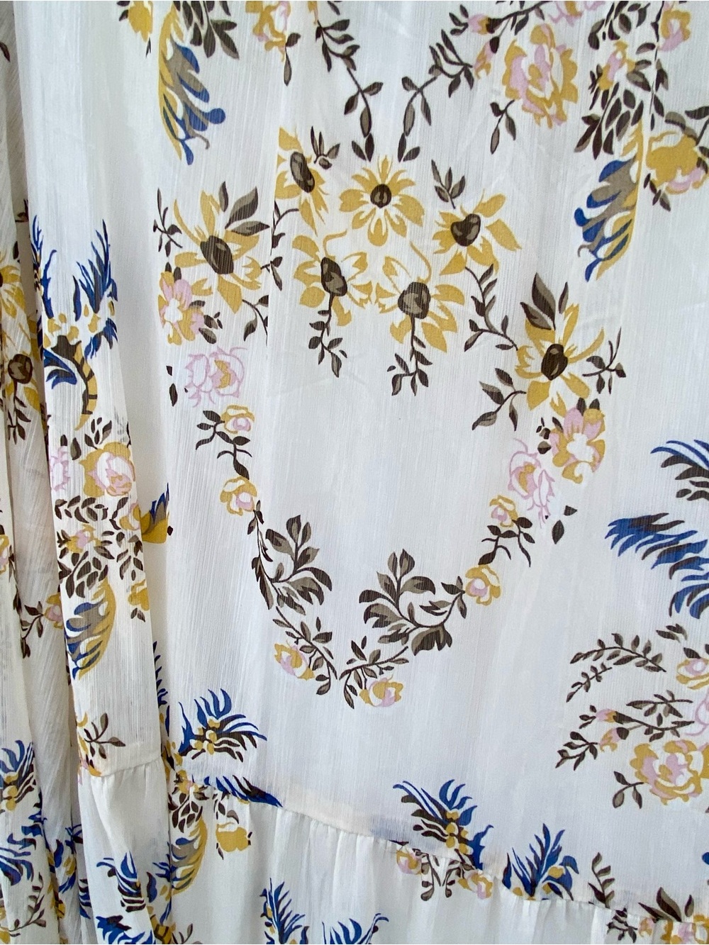 NWT Arula Size B 2X Ivory Floral Tiered Maxi Dress Boho - Picture 2 of 13